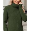 Zeagoo Women’s Turtleneck Sweater Fall Winter 2026 Long Sleeve Chunky Knitted Trendy Pullover Tops(Army Green)