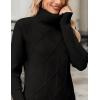 Zeagoo Women’s Turtleneck Sweater Fall Winter 2026 Long Sleeve Chunky Knitted Trendy Pullover Tops(Black)