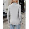 Zeagoo Women’s Turtleneck Sweater Fall Winter 2026 Long Sleeve Chunky Knitted Trendy Pullover Tops(Gray)