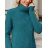 Zeagoo Women’s Turtleneck Sweater Fall Winter 2026 Long Sleeve Chunky Knitted Trendy Pullover Tops(Lake Blue)