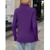 Zeagoo Women’s Turtleneck Sweater Fall Winter 2026 Long Sleeve Chunky Knitted Trendy Pullover Tops(Purple)