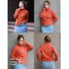 Zeagoo Women’s Turtleneck Sweater Fall Winter 2026 Long Sleeve Chunky Knitted Trendy Pullover Tops(Rust Red)