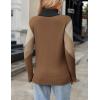 Zeagoo Women’s Turtleneck Sweater Fall Winter 2026 Long Sleeve Chunky Knitted Trendy Pullover Tops(V-brown)