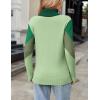 Zeagoo Women’s Turtleneck Sweater Fall Winter 2026 Long Sleeve Chunky Knitted Trendy Pullover Tops(V-green)