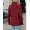 Zeagoo Women’s Turtleneck Sweater Fall Winter 2026 Long Sleeve Chunky Knitted Trendy Pullover Tops(Wine Red)