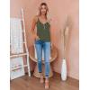 Zeagoo Womens V Neck Camisole Tank Top Strap Sleeveless T Shirt Casual Loose Vest Blouse – S-XXL(2 Pack-army Green and Black)