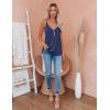Zeagoo Womens V Neck Camisole Tank Top Strap Sleeveless T Shirt Casual Loose Vest Blouse – S-XXL(2 Pack-blue and Light Grey)