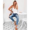 Zeagoo Womens V Neck Camisole Tank Top Strap Sleeveless T Shirt Casual Loose Vest Blouse – S-XXL(Aa-white)