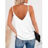Zeagoo Womens V Neck Camisole Tank Top Strap Sleeveless T Shirt Casual Loose Vest Blouse – S-XXL(Aa-white)