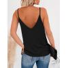 Zeagoo Womens V Neck Camisole Tank Top Strap Sleeveless T Shirt Casual Loose Vest Blouse – S-XXL(A-black)