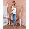 Zeagoo Womens V Neck Camisole Tank Top Strap Sleeveless T Shirt Casual Loose Vest Blouse – S-XXL(Blue Flower)