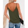 Zeagoo Womens V Neck Camisole Tank Top Strap Sleeveless T Shirt Casual Loose Vest Blouse – S-XXL(Deep Army Green)