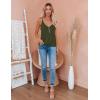 Zeagoo Womens V Neck Camisole Tank Top Strap Sleeveless T Shirt Casual Loose Vest Blouse – S-XXL(Deep Army Green)