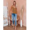 Zeagoo Womens V Neck Camisole Tank Top Strap Sleeveless T Shirt Casual Loose Vest Blouse – S-XXL(Light Brown)