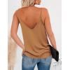 Zeagoo Womens V Neck Camisole Tank Top Strap Sleeveless T Shirt Casual Loose Vest Blouse – S-XXL(Light Brown)