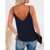 Zeagoo Womens V Neck Camisole Tank Top Strap Sleeveless T Shirt Casual Loose Vest Blouse – S-XXL(Navy Blue)