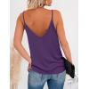 Zeagoo Womens V Neck Camisole Tank Top Strap Sleeveless T Shirt Casual Loose Vest Blouse – S-XXL(Purple)