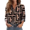 Zeagoo Button Down Shirts for Women Dressy Floral Printed Long Sleeve Blouse Business Casual Work Tops(Jh308)