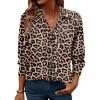 Zeagoo Womens Button Down Shirt Long Sleeve Blouse Business Work Tops Dressy Casual Floral Printed Outfits with Pocket(Pa222)