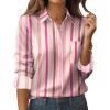 Zeagoo Womens Button Down Shirt Long Sleeve Blouse Business Work Tops Dressy Casual Floral Printed Outfits with Pocket(Tz269)
