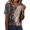 Zeagoo Womens Summer Tops Casual Short Sleeve V Neck Shirts Business Dressy Work Blouses(Multicolor 278)