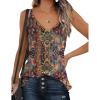 Zeagoo Womens V Neck Camisole Tank Top Strap Sleeveless T Shirt Casual Loose Vest Blouse – S-XXL(Mz721)
