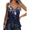 Zeagoo Womens V Neck Camisole Tank Top Strap Sleeveless T Shirt Casual Loose Vest Blouse – S-XXL(Sf103)