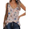 Zeagoo Womens V Neck Camisole Tank Top Strap Sleeveless T Shirt Casual Loose Vest Blouse – S-XXL(Sf170)