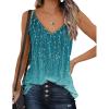 Zeagoo Womens V Neck Camisole Tank Top Strap Sleeveless T Shirt Casual Loose Vest Blouse – S-XXL(Xh363)