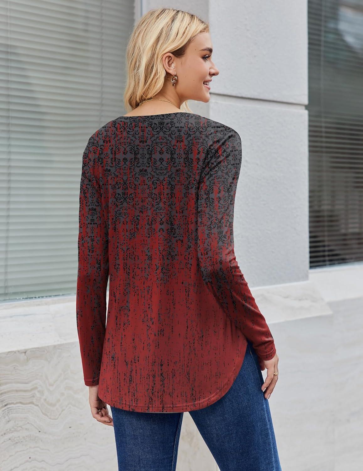 imageZeagoo Long Sleeve Tops for Women V Neck Shirt Loose Fall Tunic Tops Dressy Casual Work Blouse 2026Mz838