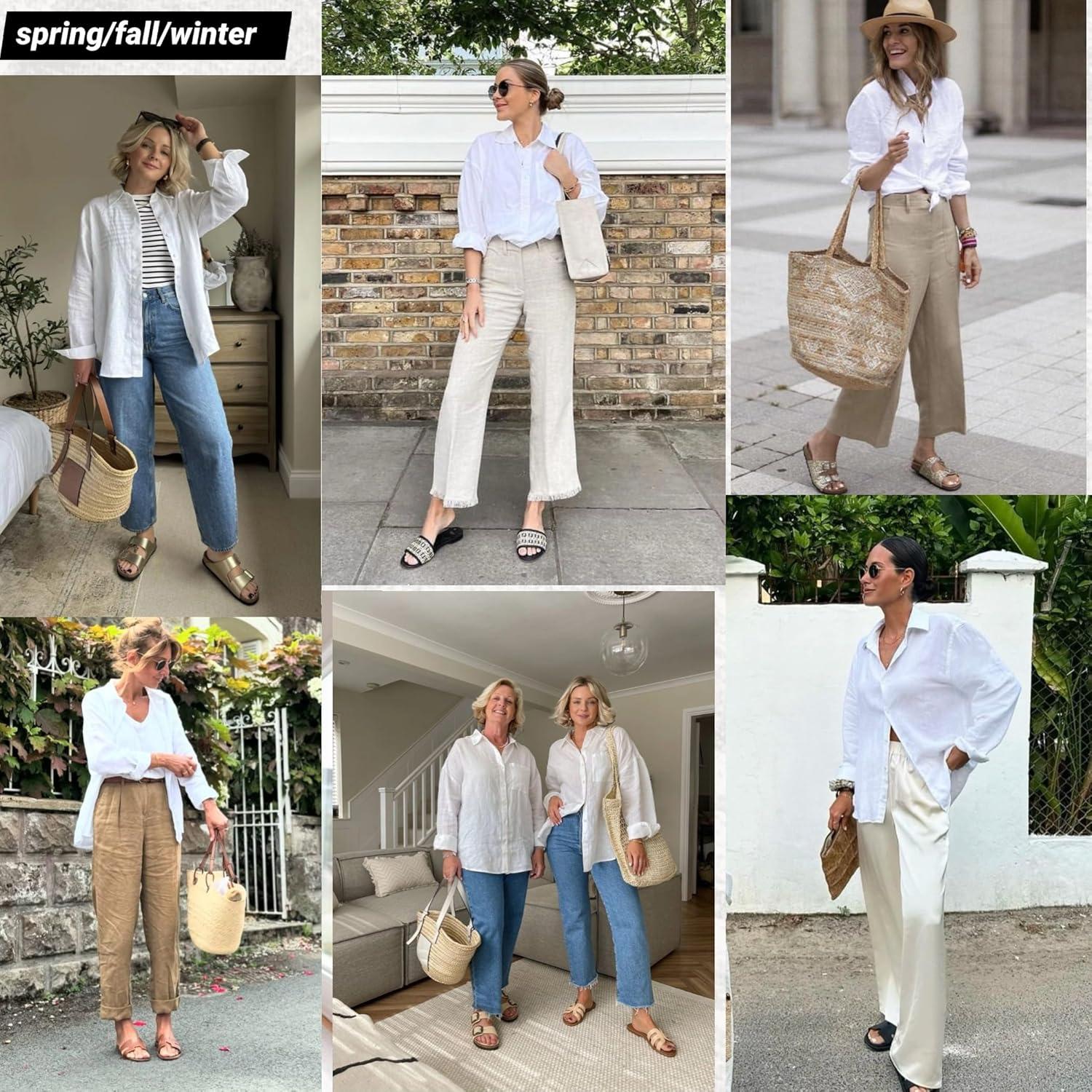 imageZeagoo Womens Button Down Shirts Long Sleeve Cotton Gauze Tops Casual Collared Blouses Loose FitAawhite