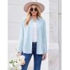 ZEAGOO Button Down Shirt for Women Long Sleeve Blouses Floral Printed Tops Business Casual Work Outfits S-XXL(C-blue-stain Shield)