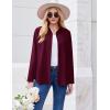 ZEAGOO Button Down Shirt for Women Long Sleeve Blouses Floral Printed Tops Business Casual Work Outfits S-XXL(C-burgundy-stain Shield)