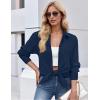 ZEAGOO Button Down Shirt for Women Long Sleeve Blouses Floral Printed Tops Business Casual Work Outfits S-XXL(C-navy Blue-stain Shield)