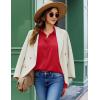 ZEAGOO Button Down Shirt for Women Long Sleeve Blouses Floral Printed Tops Business Casual Work Outfits S-XXL(C-red-stain Shield)