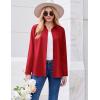 ZEAGOO Button Down Shirt for Women Long Sleeve Blouses Floral Printed Tops Business Casual Work Outfits S-XXL(C-red-stain Shield)