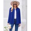 ZEAGOO Button Down Shirt for Women Long Sleeve Blouses Floral Printed Tops Business Casual Work Outfits S-XXL(C-royal Blue-stain Shield)
