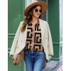 ZEAGOO Button Down Shirt for Women Long Sleeve Blouses Floral Printed Tops Business Casual Work Outfits S-XXL(Geometric)