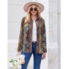 ZEAGOO Button Down Shirt for Women Long Sleeve Blouses Floral Printed Tops Business Casual Work Outfits S-XXL(Multicolor 721)