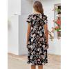 ZEAGOO Womens Casual Dresses for Summer Short Sleeve Flare Midi Dress Loose Flowy Beach Sundress(2601 Mixed Floral)