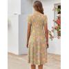 ZEAGOO Womens Casual Dresses for Summer Short Sleeve Flare Midi Dress Loose Flowy Beach Sundress(Greygreen)