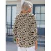 Zeagoo 3/4 Length Sleeve Womens Tops 2025 Floral Womens Blouses V Neck TunicTops with Smocked Cuffs(Apricot Back Floral)