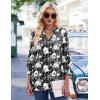 Zeagoo 3/4 Length Sleeve Womens Tops 2025 Floral Womens Blouses V Neck TunicTops with Smocked Cuffs(Print-506)