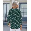 Zeagoo 3/4 Length Sleeve Womens Tops 2025 Floral Womens Blouses V Neck TunicTops with Smocked Cuffs(Print-bf320)