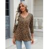 Zeagoo 3/4 Length Sleeve Womens Tops Casual V Neck Shirts Soft Basic Tees Business Work Blouses(An136)