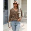 Zeagoo 3/4 Length Sleeve Womens Tops Casual V Neck Shirts Soft Basic Tees Business Work Blouses(An136)