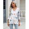 Zeagoo 3/4 Length Sleeve Womens Tops Casual V Neck Shirts Soft Basic Tees Business Work Blouses(Bf290)
