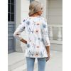 Zeagoo 3/4 Length Sleeve Womens Tops Casual V Neck Shirts Soft Basic Tees Business Work Blouses(Bf290)