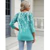 Zeagoo 3/4 Length Sleeve Womens Tops Casual V Neck Shirts Soft Basic Tees Business Work Blouses(Green-fp18)