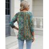 Zeagoo 3/4 Length Sleeve Womens Tops Casual V Neck Shirts Soft Basic Tees Business Work Blouses(Mz779)
